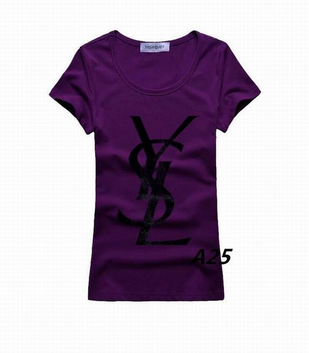 YSL short round collar T woman S-XL-062
